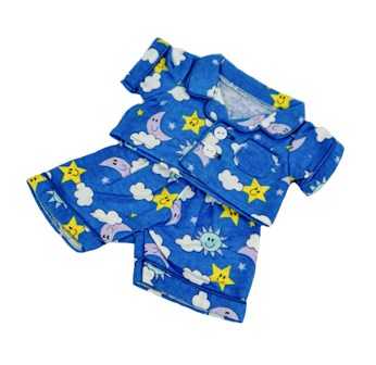 8-10 inch Blue Moon and Stars Pajamas